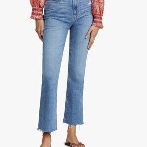 Paige women's jeans sz 26 Femme Folk Distressed w/ Freehand Hem Hi rise Cropped